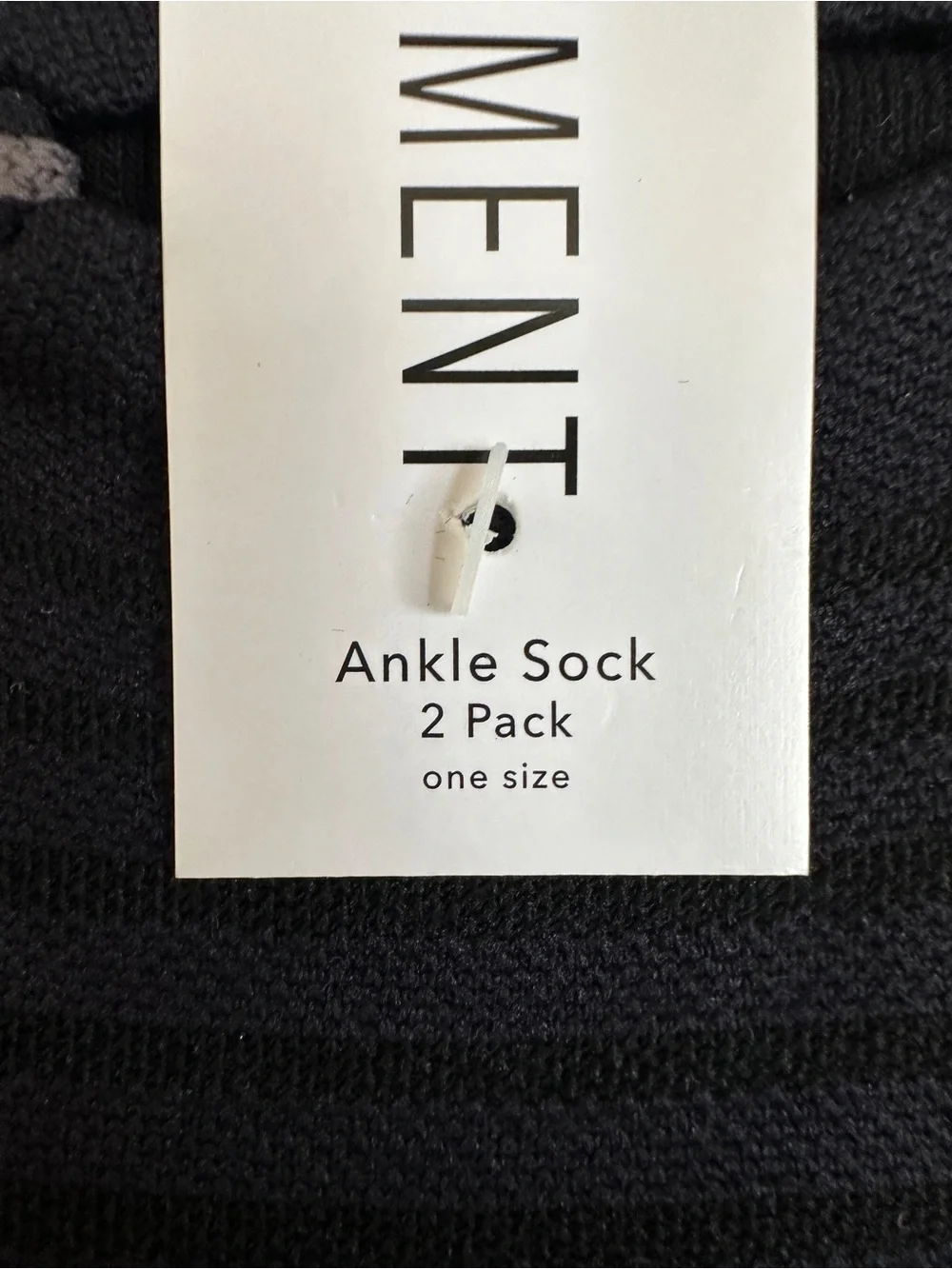 FP Movement by Free People Ankle Sock 2-Pack - Black & White with Green Trim